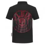 chaude polo tshirt philipp plein homme pas cher col rond de coton back round plein red